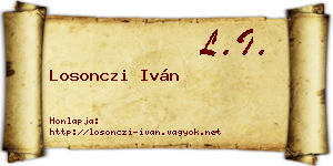 Losonczi Iván névjegykártya